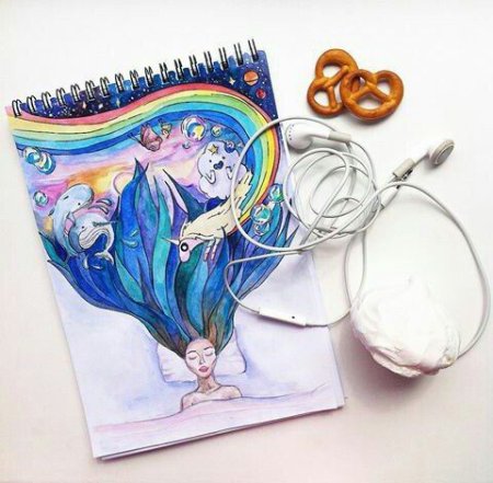 Идеи для скетчбука радужные
