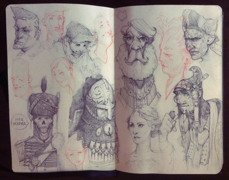 Скетчбук скетчи персонажей