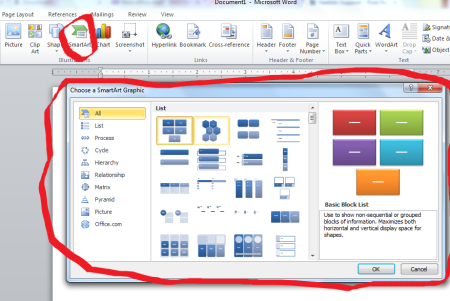 Объект smartart в Ворде