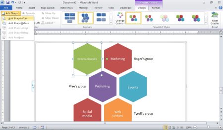 Smartart таблицы в Word