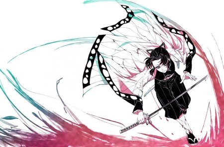 Шинобу клинок рассекающий демонов карандашом