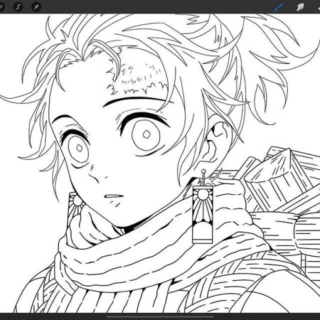 Кеджуро Ренгоку черно белый