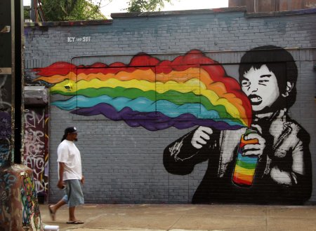 Стрит арт граффити в Москве