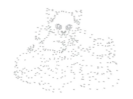 Соединить точки по цифрам сложные