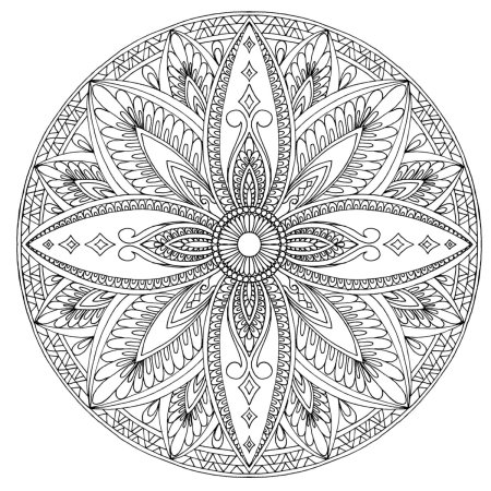 Мандала с мелкими деталями