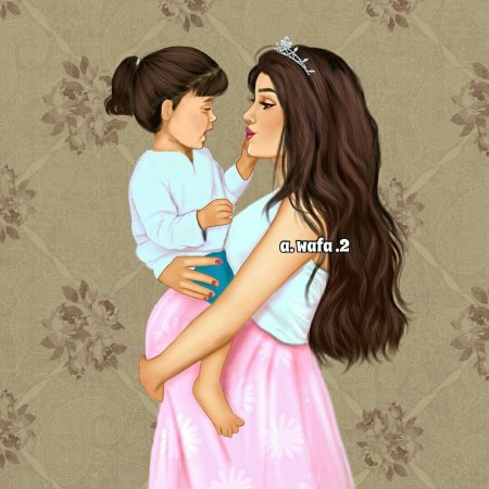 Мама и дочка рисунок