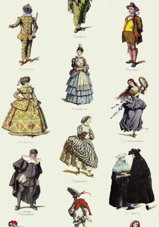 Герои комедии дель арте