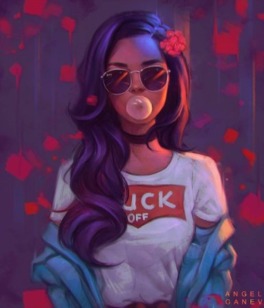 Крутая девушка арт