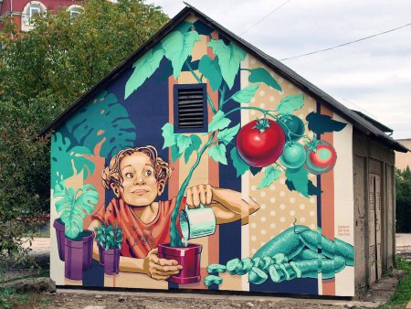 Расписные фасады домов