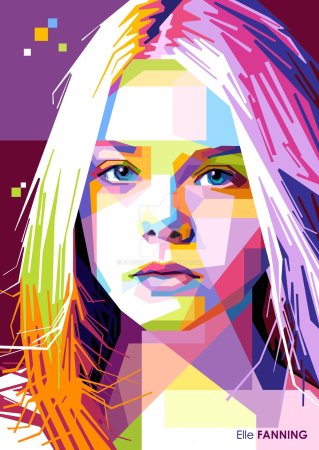 Векторный портрет в стиле WPAP