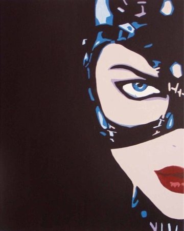 Поп арт женщина кошка