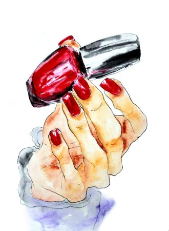 Рисунки на ногтях иголкой