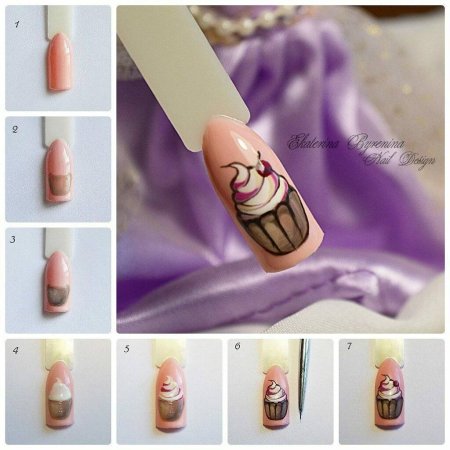 Веточки на ногтях