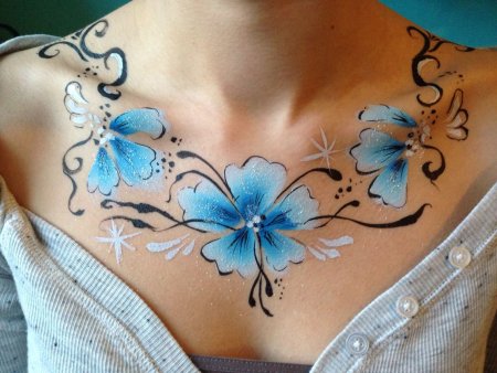 Узоры аквагрим на теле