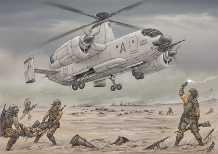 Дизельпанк вертолет