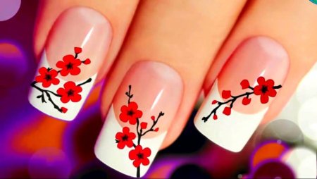 Веточки на ногтях