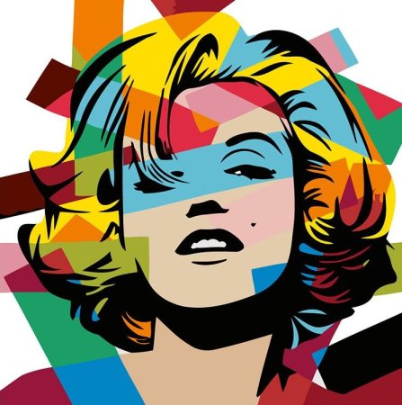 Портрет Мерлин Марло попарт