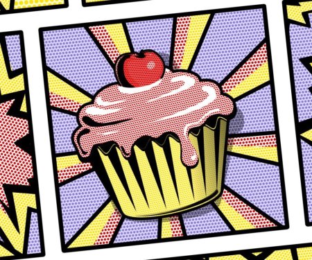 Сладости в стиле поп арт