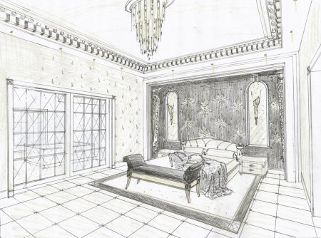 Ампир рисунок комнаты