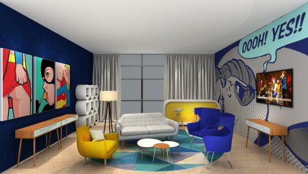 Ковер в стиле поп арт