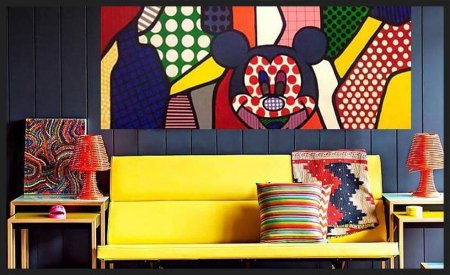 Обои поп арт в интерьере