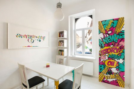 Поп арт интерьер кухня