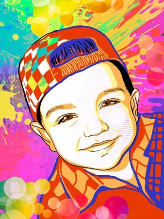 Детский портрет в стиле поп арт