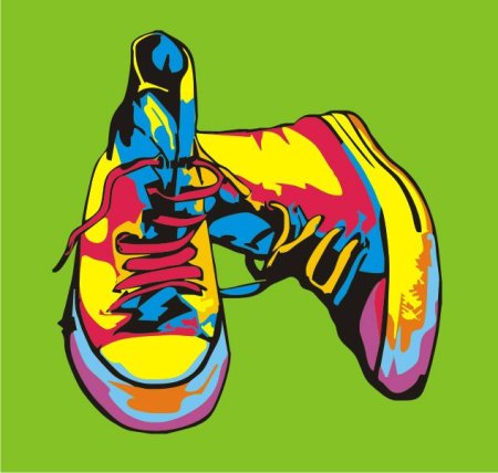 Поп арт ботинки