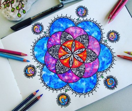 Арттерапия цветок Мандала