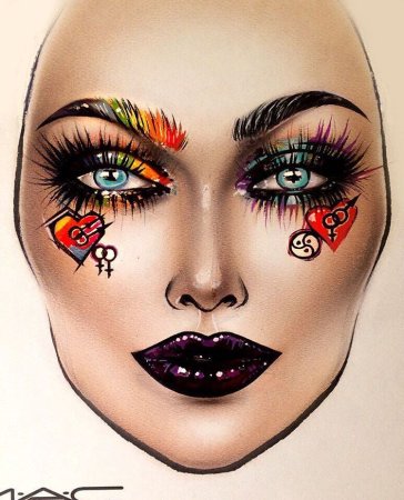 Нарисованный макияж