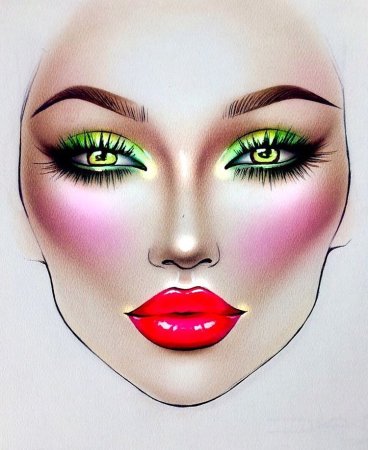 Эскизы грима на лице