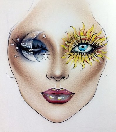 Эскиз макияжа