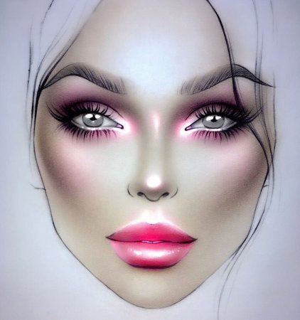 Эскизы грима на лице