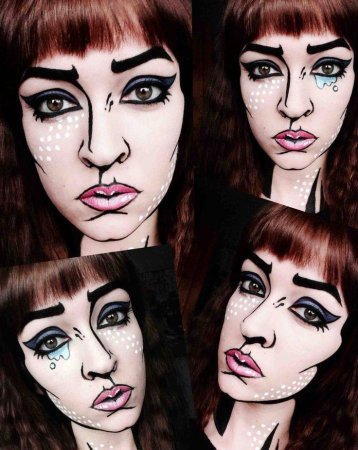 Фантазийный макияж эскиз