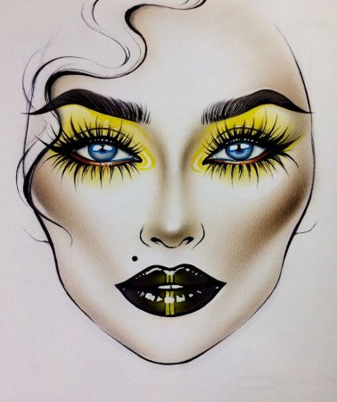 Фантазийный макияж на бумаге