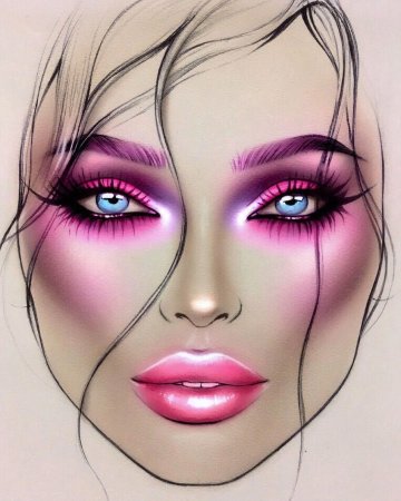 Геометрический макияж