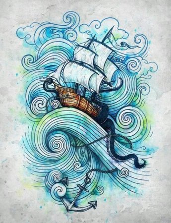 Стилизованные волны