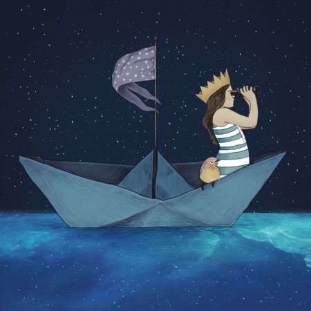 Бумажный кораблик арт