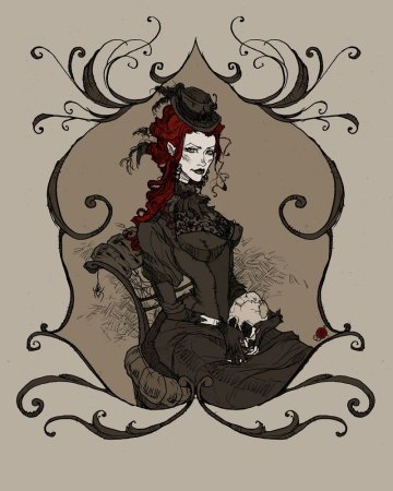 Готический аниме арт вампира