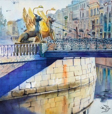 Акварель Санкт Петербург Виктория Кравченко