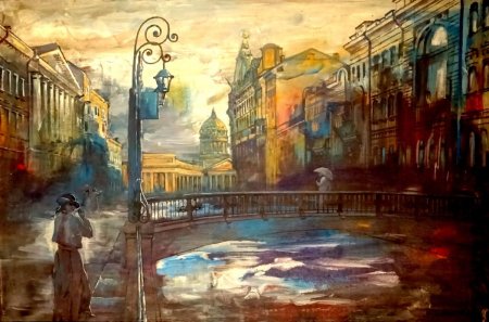 Петербург белой ночью живопись