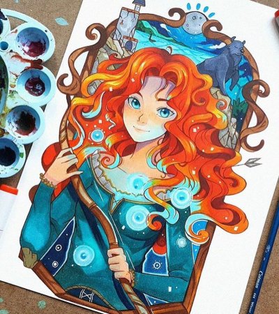 Мерида акварелью