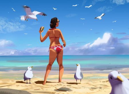 Мультяшки на пляже