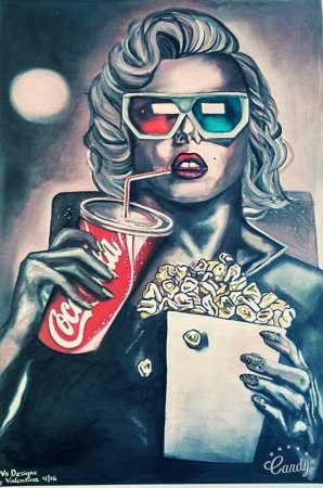 Тату в стиле поп арт