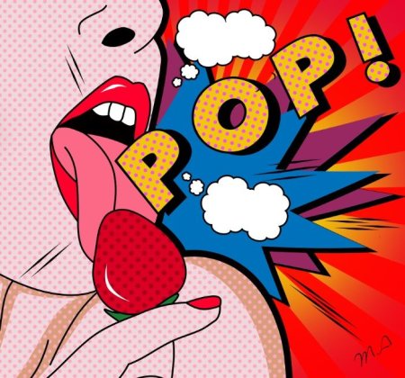 Еда в стиле поп арт