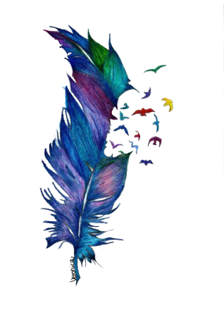 Сиреневые перья