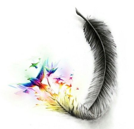 Красивые стилизованные перья