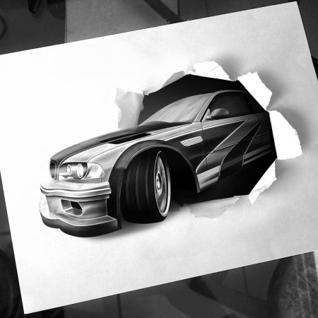 BMW m3 GTR рисунок