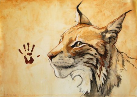 Морда рыси арт