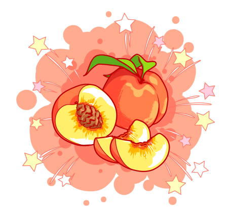 Персик мультяшный